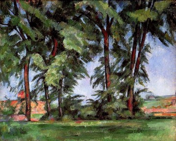 Árboles altos en el Jas de Bouffan Paul Cezanne Pinturas al óleo